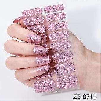 Reine farbe zwiebel pulver flash nagellack film nagel aufkleber beliebte nagel aufkleber nagel aufkleber ZE-0711 bare stück + nagel datei