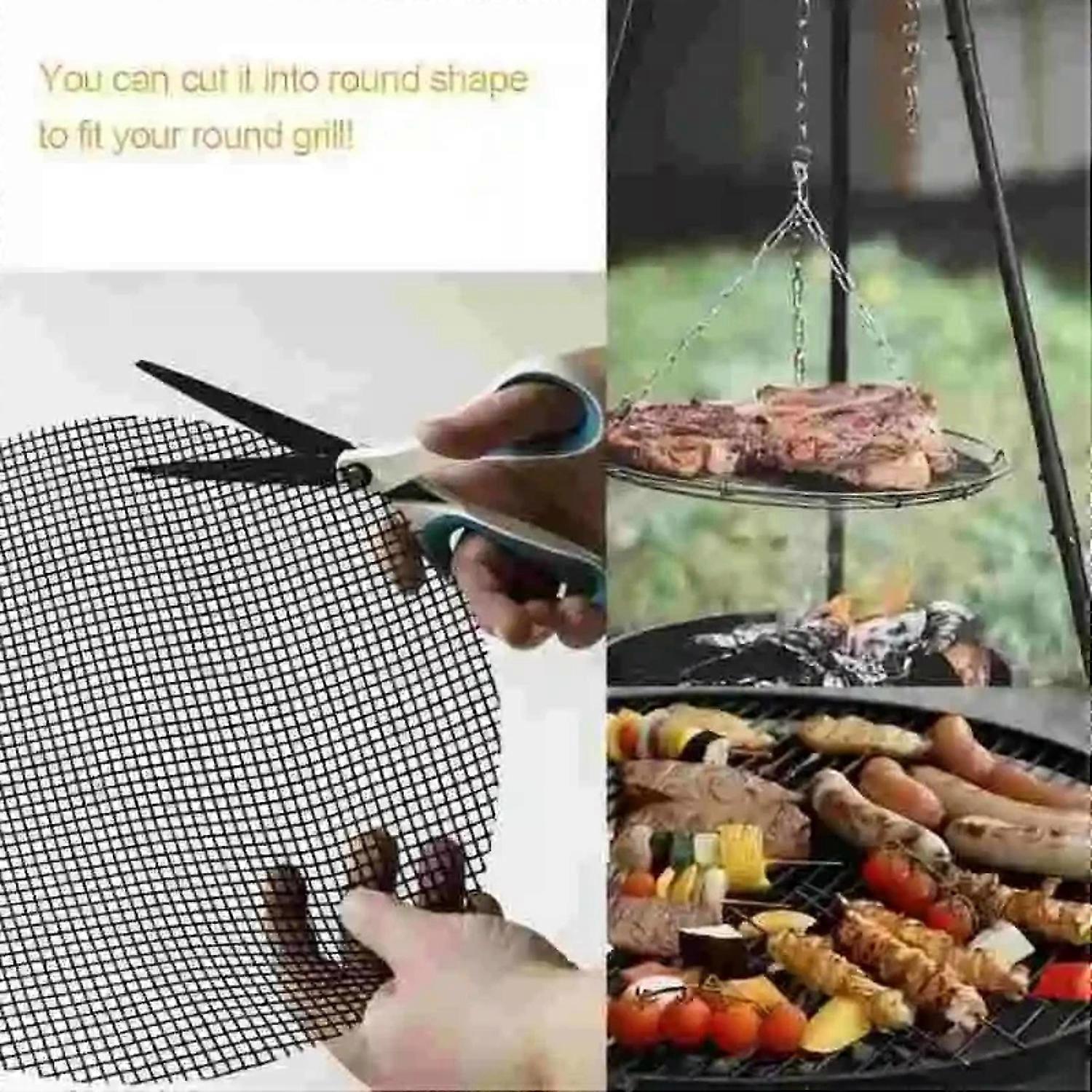 DEKAXID Non-stick BBQ Grill Mesh Mat Outdoor Picnic Barbecue Mat Fiberglass Non-Stick Reusable Barbecue Field Utility Food Grill Net