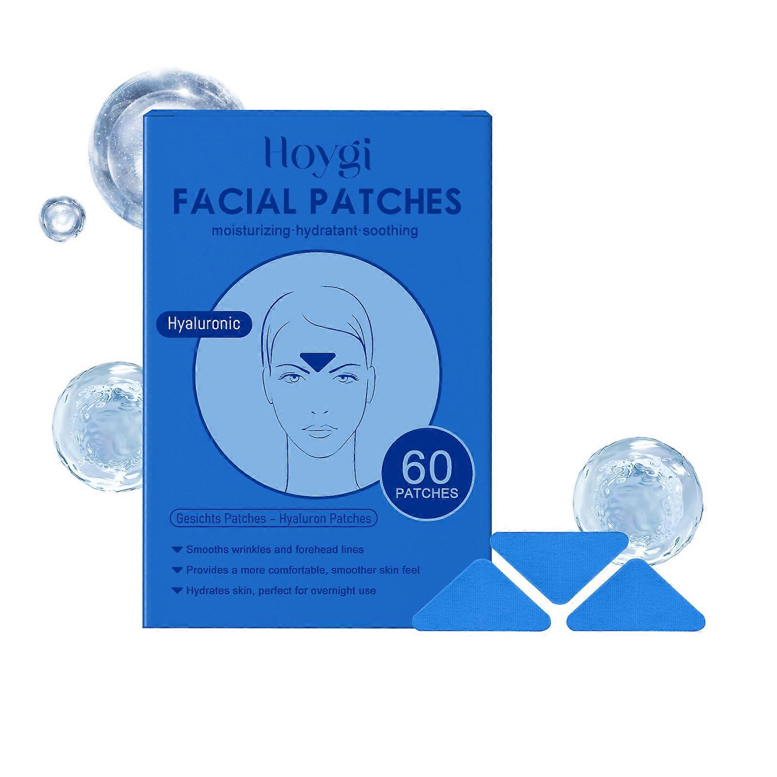 Hoygi Hyaluronic Acid Blue Facial Patch, For Daily Gentle Moisturizing Skin And Reducing Forehead Lines