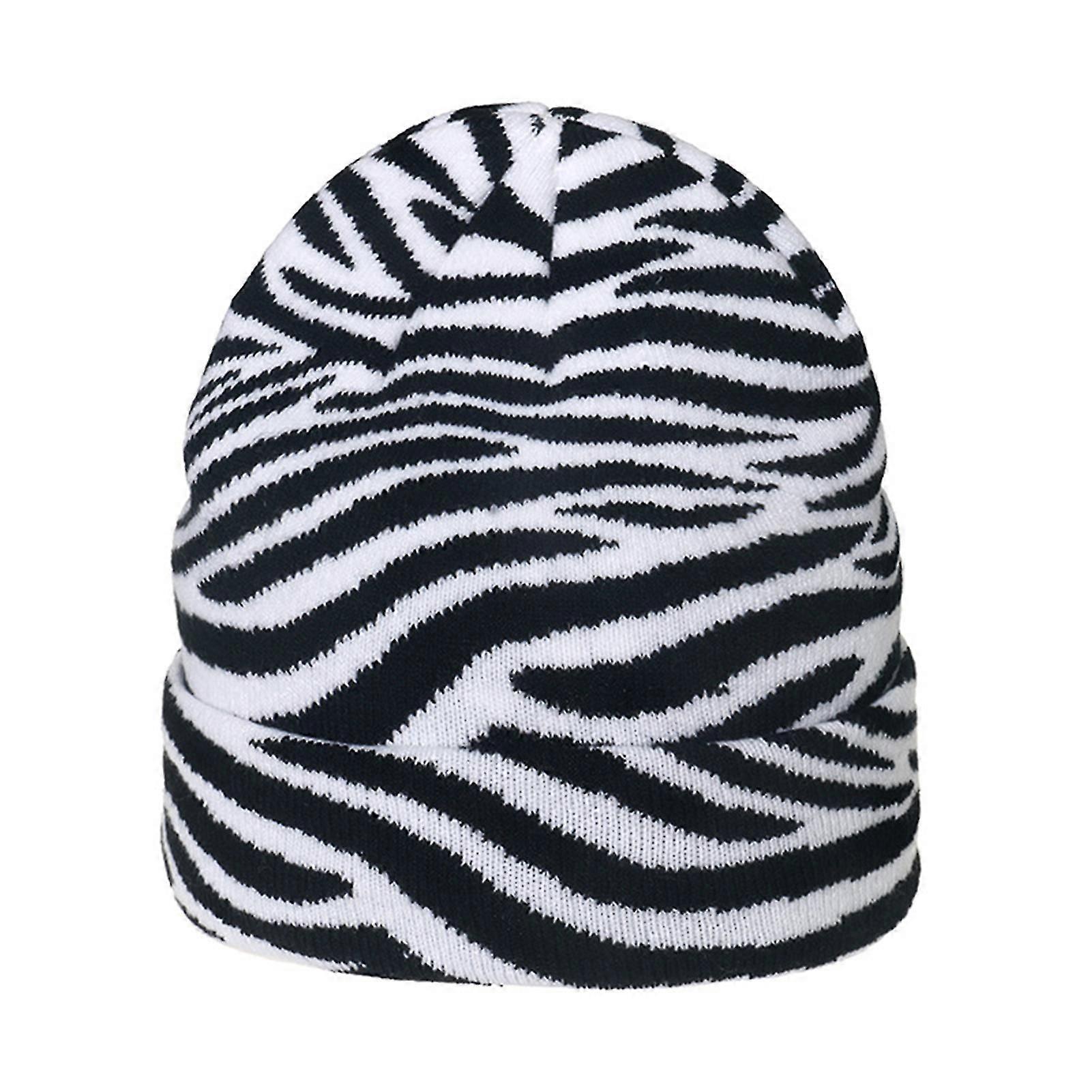 Sinknap Student Beanie Hat Leopard Pattern Warm Autumn Winter Thick Stretchy Cap For Outdoor