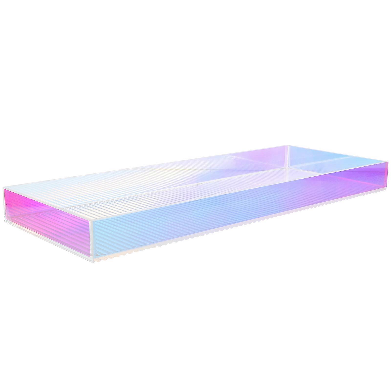 2Pcs Acrylic Perfume Organizer Tray for Clear Makeup Storage Display