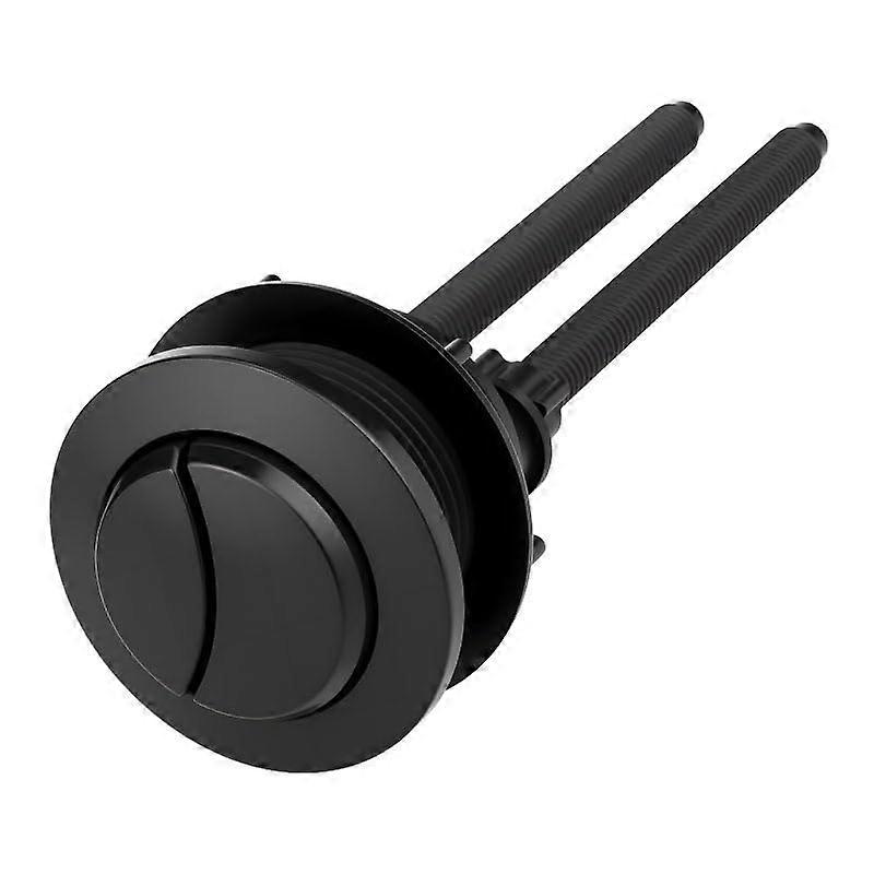 Toilet Button Flush 38mm Stainless Steel Dual Flush Push Button Black Round Replacement Water Tank Fix Bathroom Upgrade