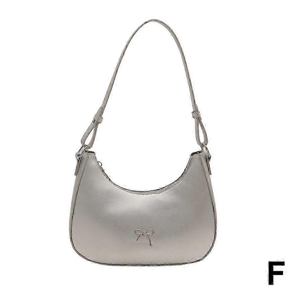 2025 Modna, swobodna, fakturowana torebka damska na ramię z kokardą i ozdobą pod pachami