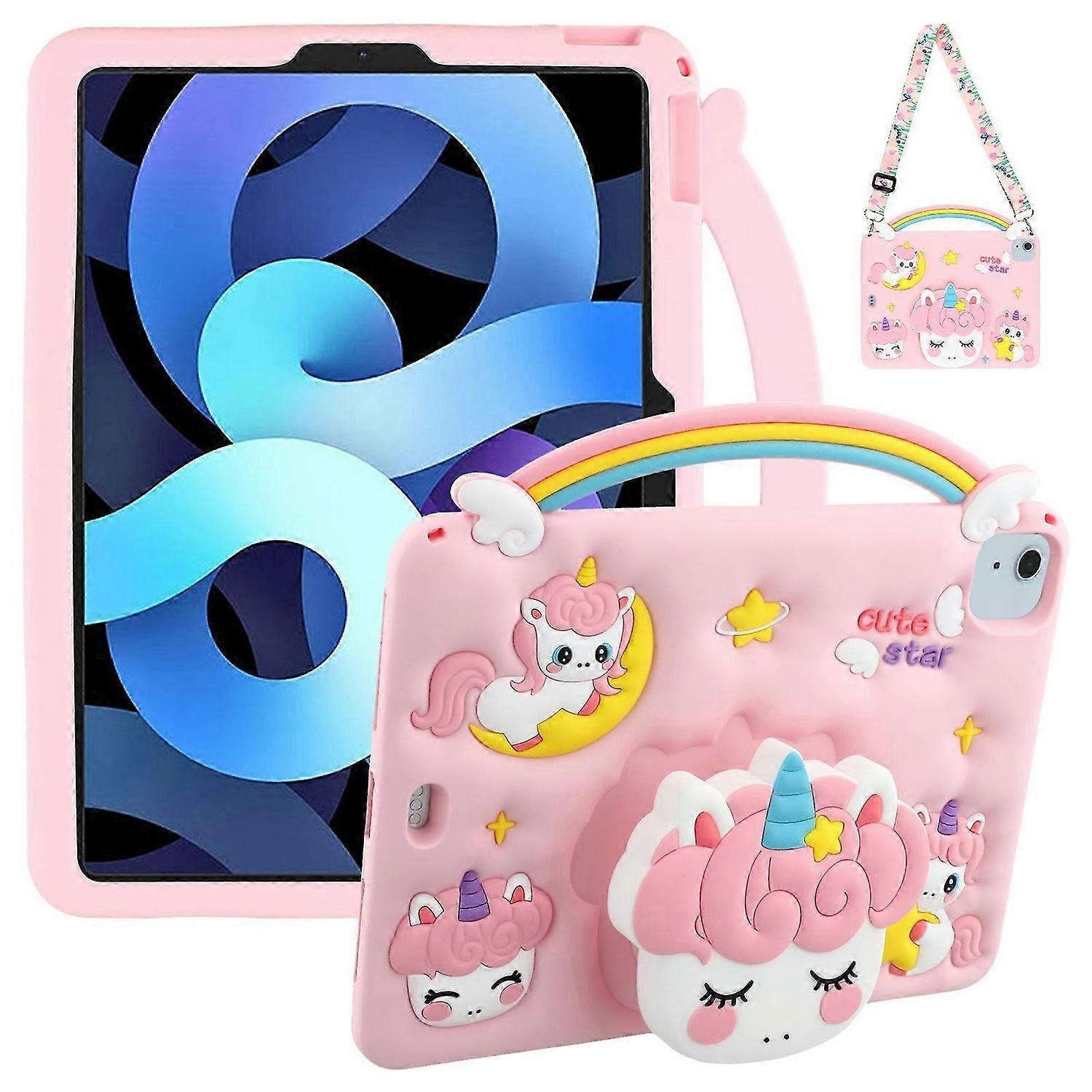 Cases Cover Silicone Tablet Case with Shoulder Strap For iPad Air 11 (2025) (2024) Pro 11 (2024) (2022) (2021) (2020) (2018) Air (2022) (2020)