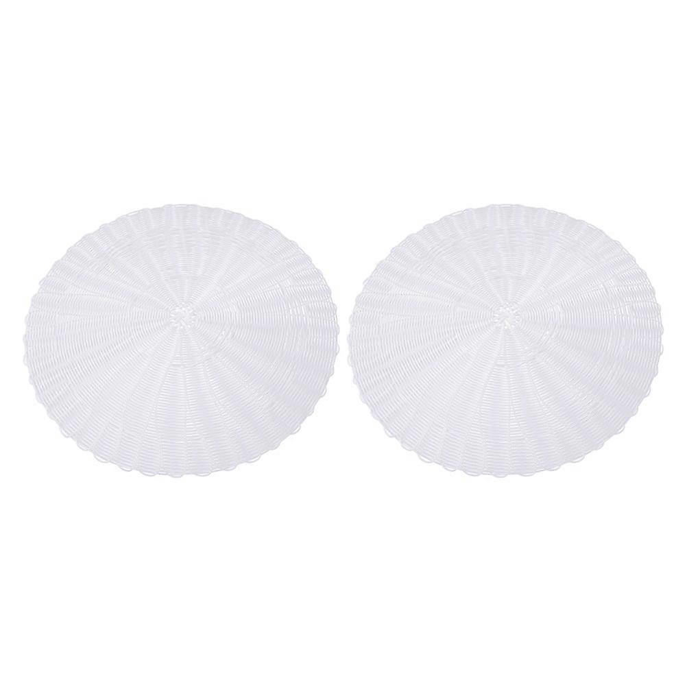 2 Pcs Reusable Steamer Liner Pan Steaming Pad White