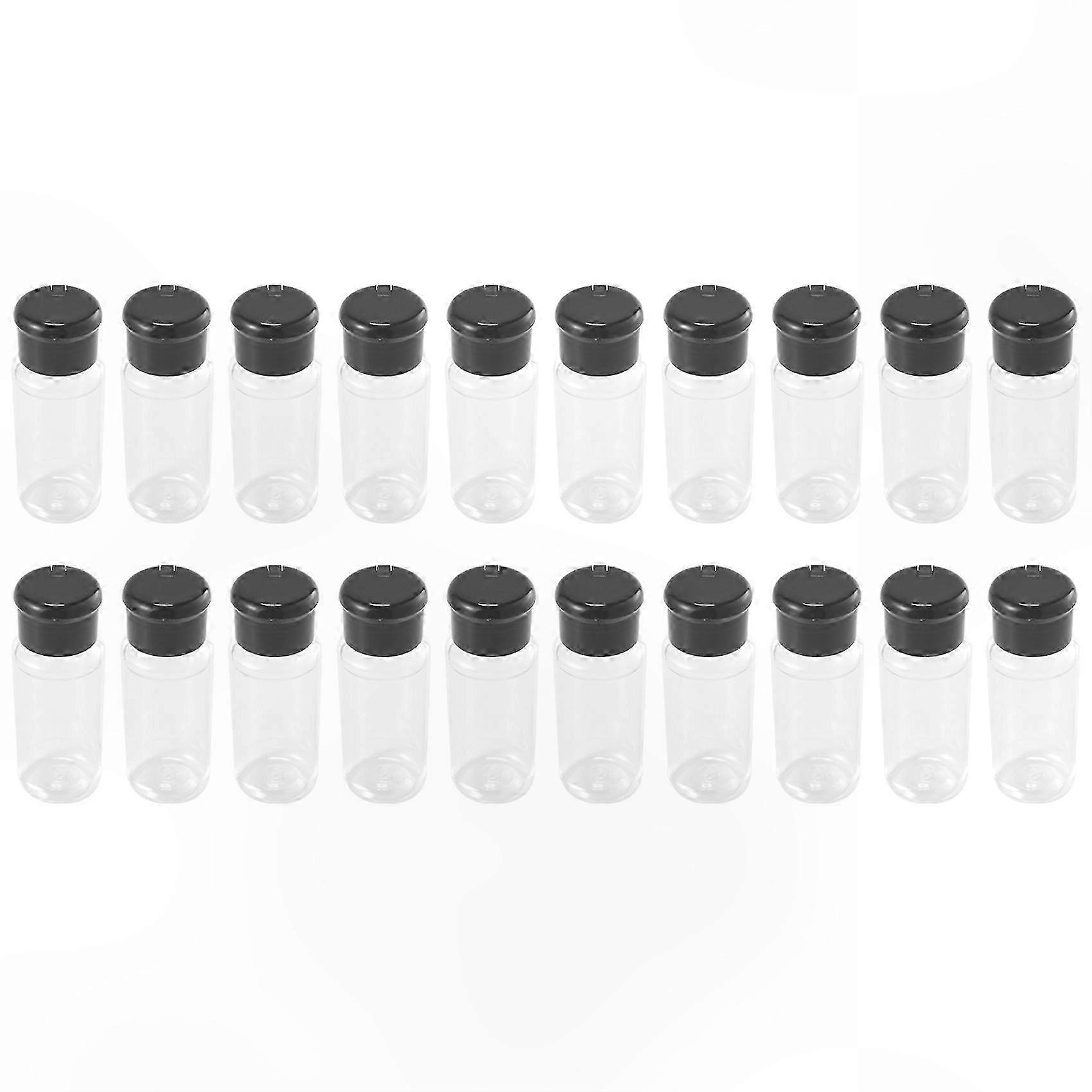20er-Pack 100 ml Gewürzstreuer mit schwarzen Gläsern zur Aufbewahrung von Gewürzen, Salz und Pfeffer