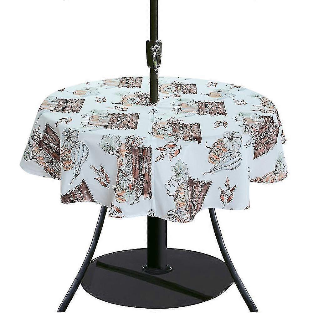 Zipper Waterproof Tablecloth With Umbrella Hole For Rest