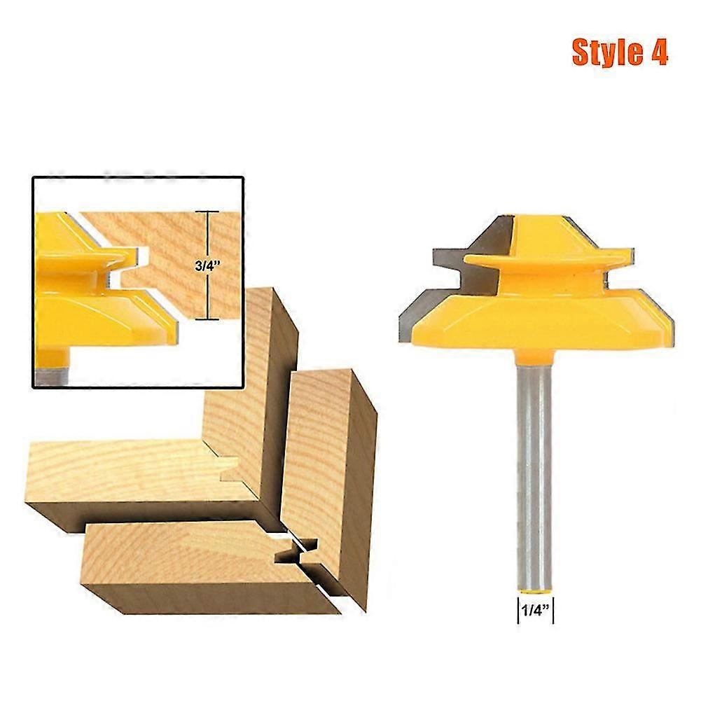 45 Degree Lock Miter Router Bit For Woodworking Drilling Cutting Durable