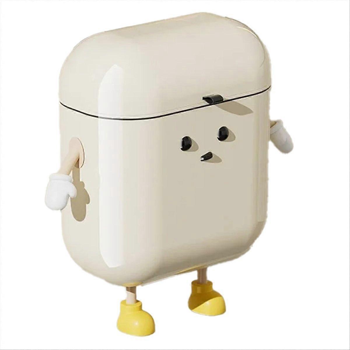 DIY Cream-Colored Wall-mounted Kitchen Trash Can 12L