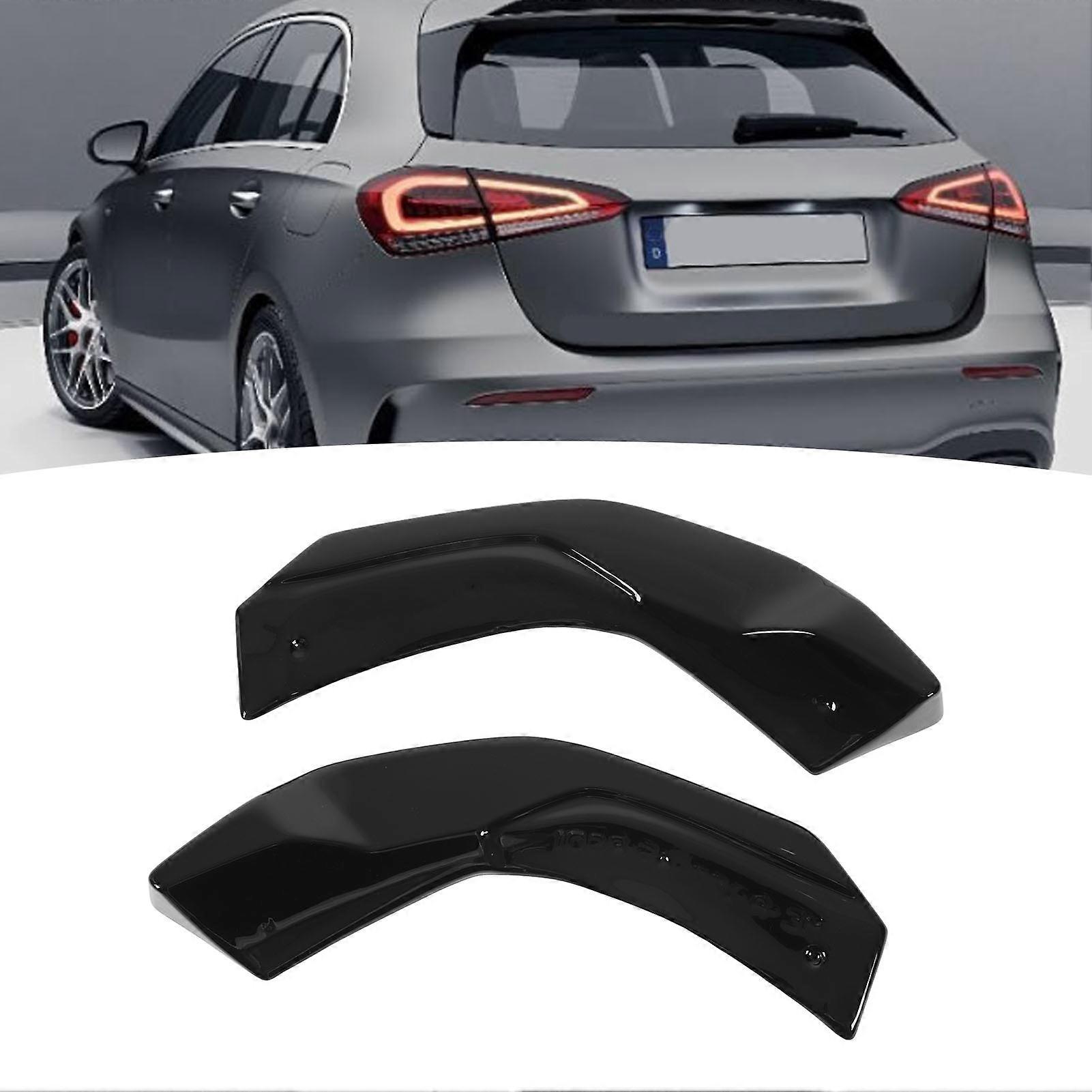 1 Pair Rear Bumper Side Splitters Left and Right Bright Black Replacement For Benz A‑Class W177 A35 A45 AMG‑Line Hatchback 