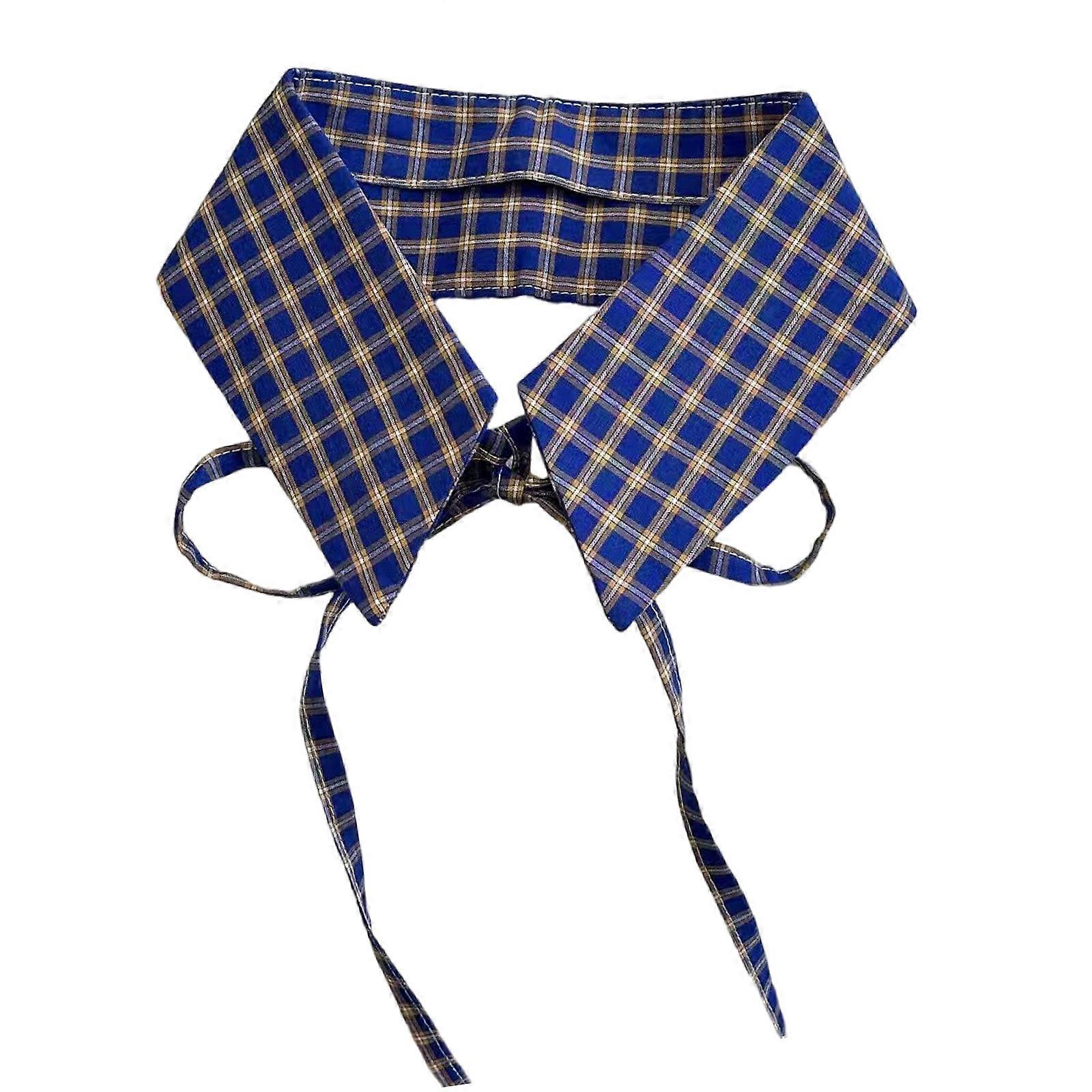 Flexible Checkered Collar Addition Easy Break On Feature Suitable Everyone Epochs  Yellow blue grid