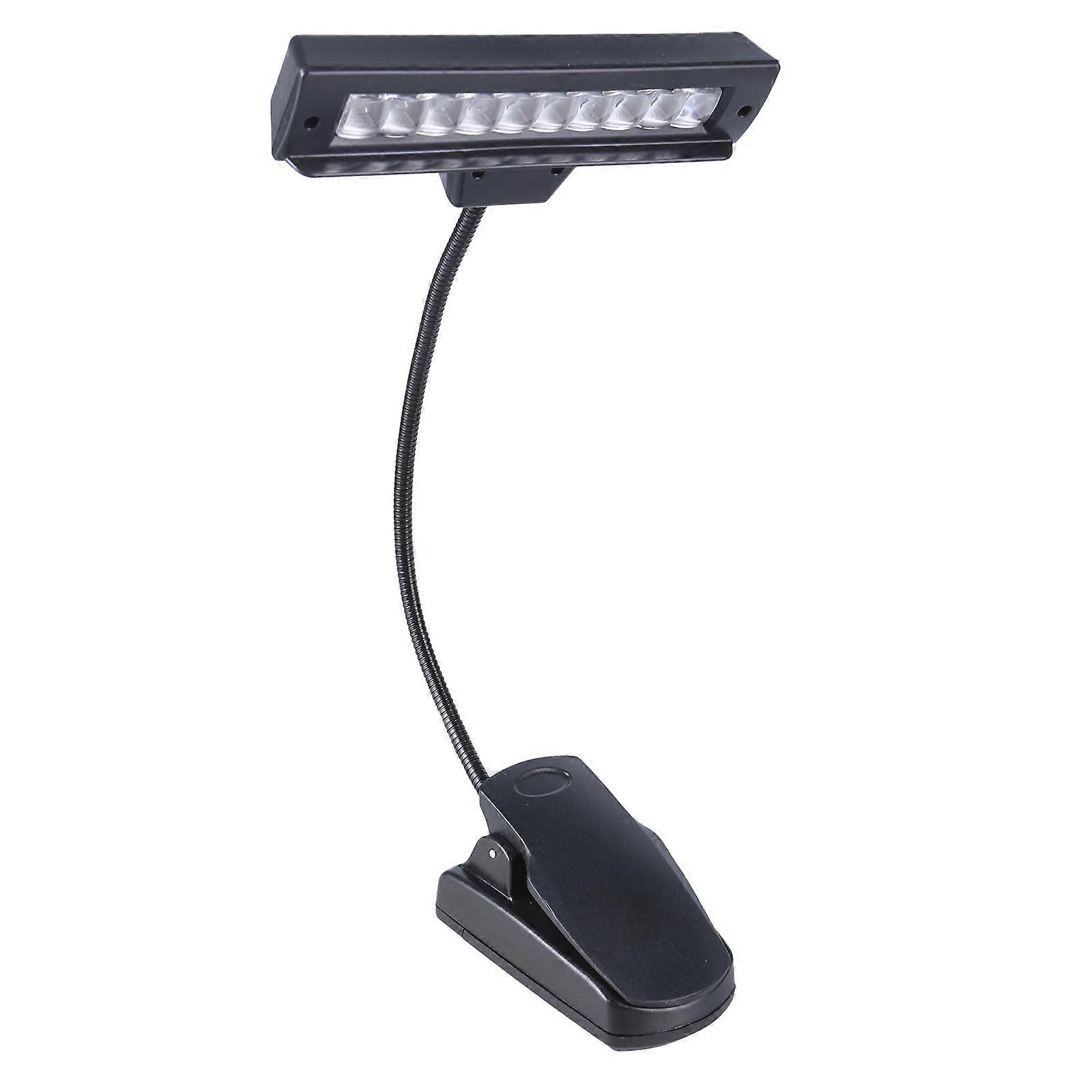 10 LED Clamp Light for Reading, USB and AA Battery Compatible, Cold White Illumination Multicolor