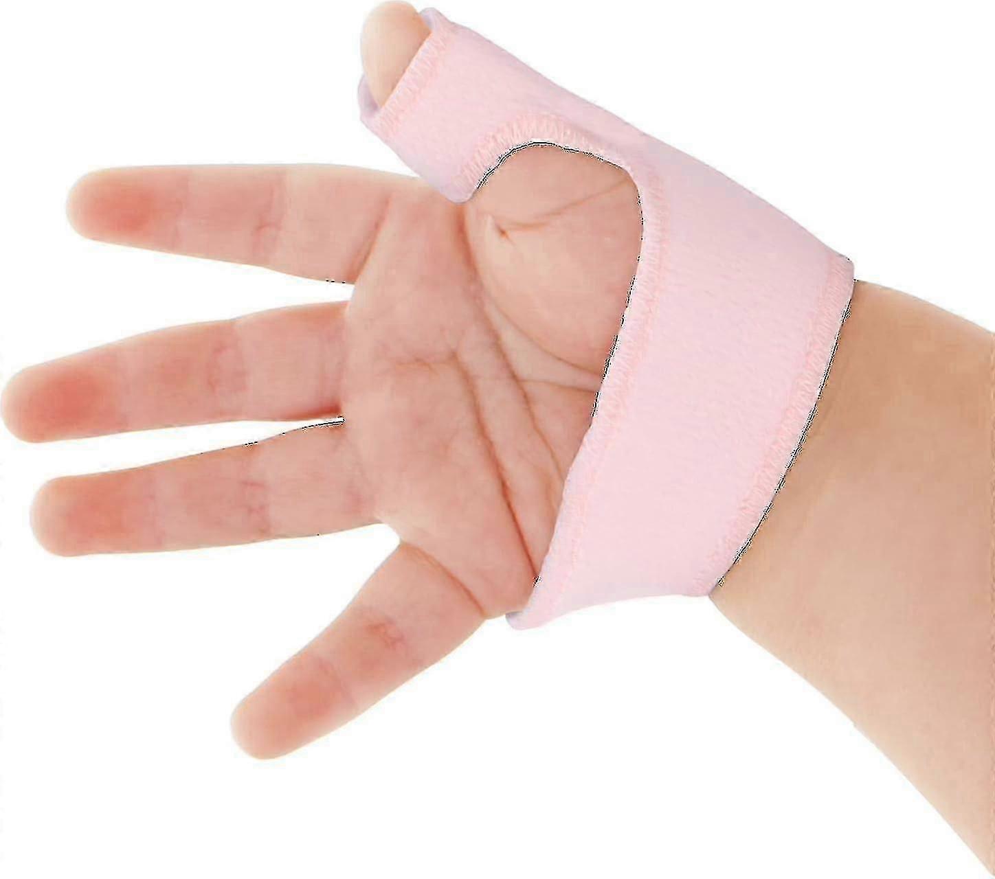 دعامة إبهام الطفل ، واقي إصبع الطفل الصغير ، دعامة إصلاح إبهام الطفل مع سوار معصم مسامي ، دعم إبهام إصبع الأطفال الرضع لكسر التواء