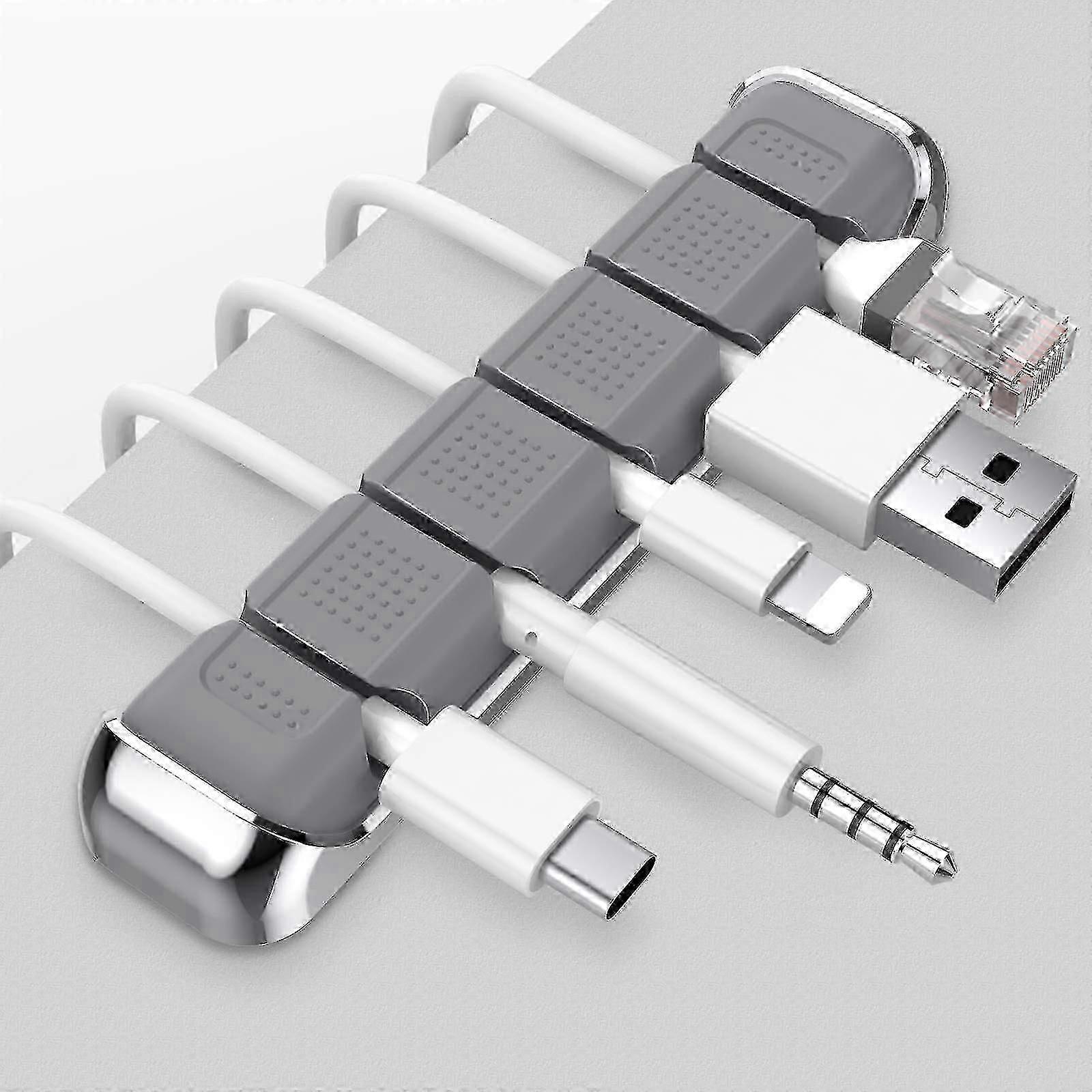 Desktop Cord Metal Wire Cable Clips For Organizing Cable(grey)