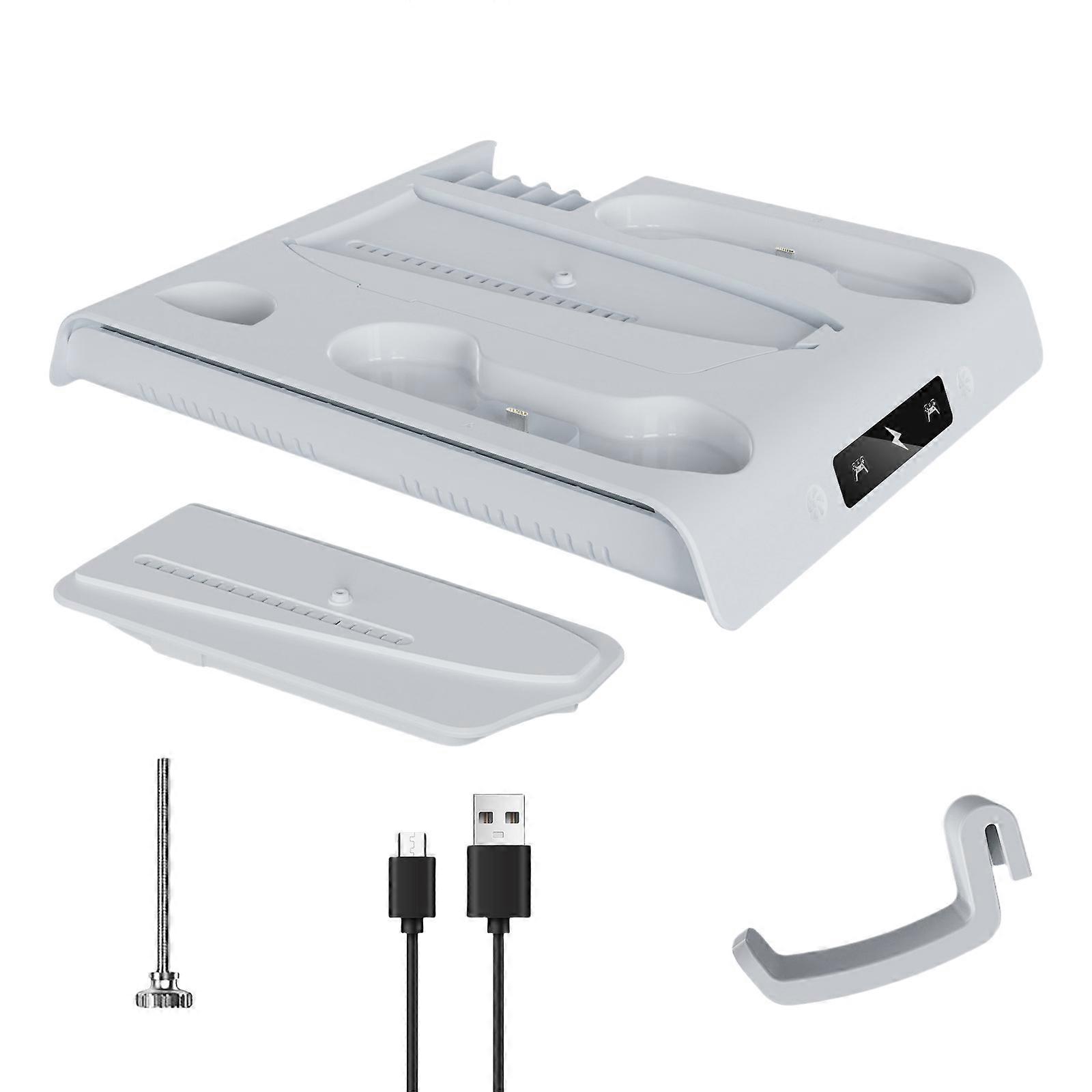 Efficient Heat Dissipation ABS Cooling Station with Ambient Colorful  Lights Quiet  Cooling Designs for P5 P5 slim  Multicolor