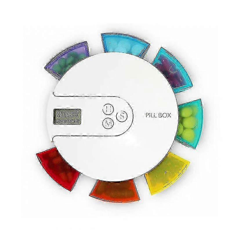 Weekly medication dispenser for automatic pill management