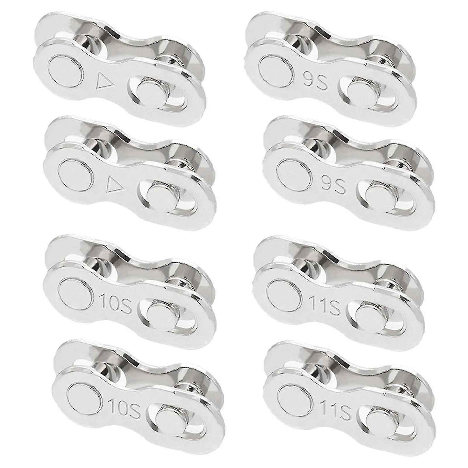 8 Pieces/set Bike Chain Link Replacement Electroplated Washable Detachable Anti-rust Fast Release Bicycles Links