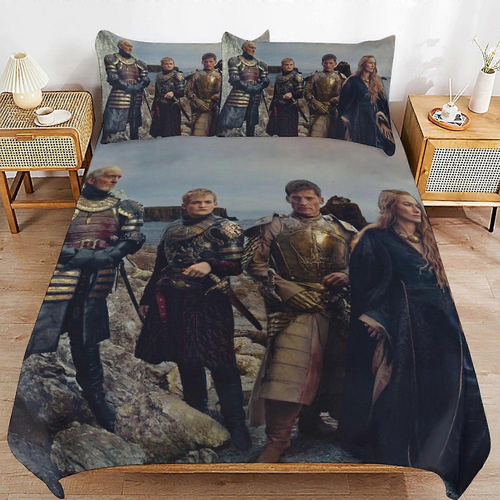 u180 Game of Thrones Machine Wash Safe Practical Zipper Soft Touch Quality Fabric Duvet Cover Sets for Comfortable Sleep n180