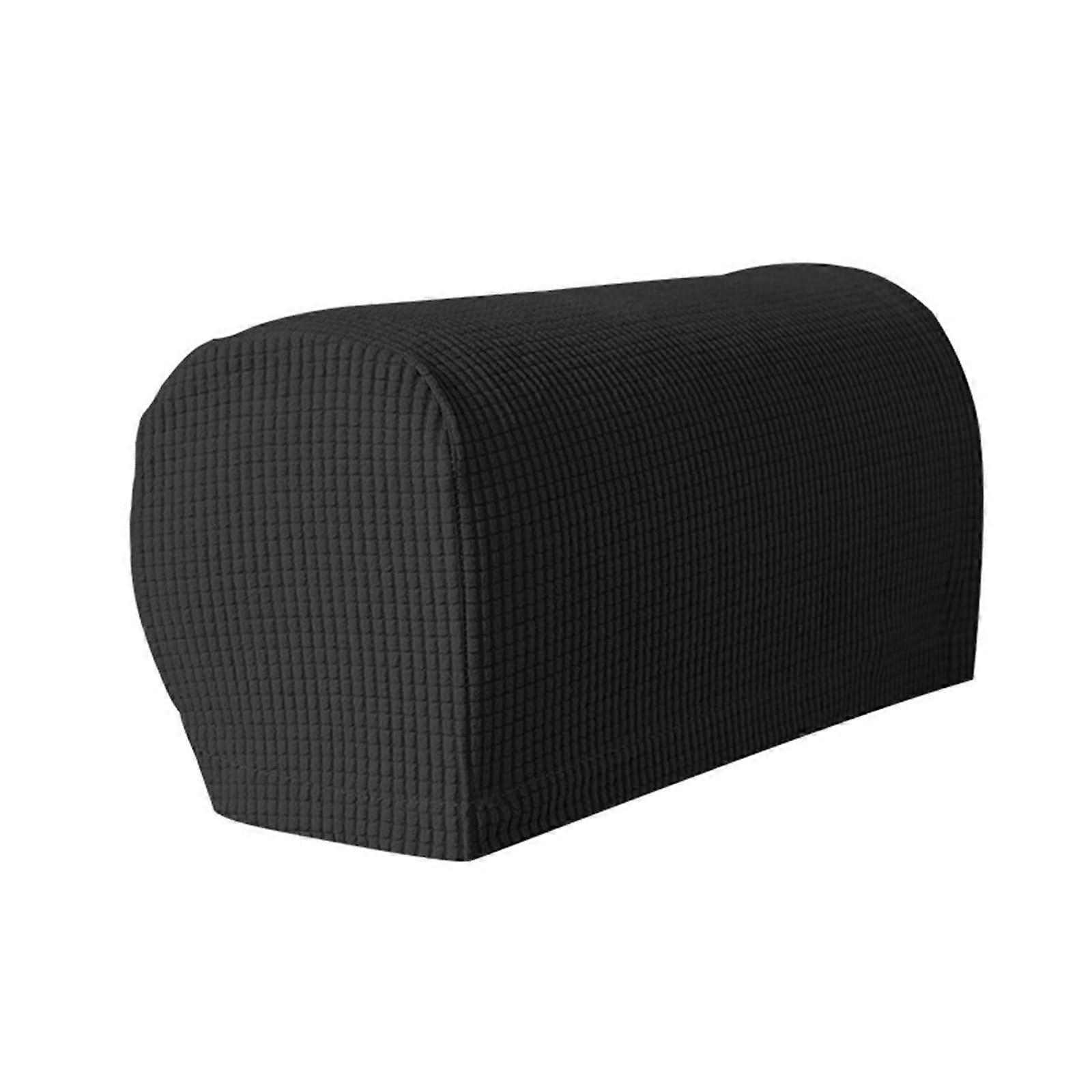 Armrest Covers Stretch Couch Armrest NonSlip Set Of 2 Black Medium For Chairs