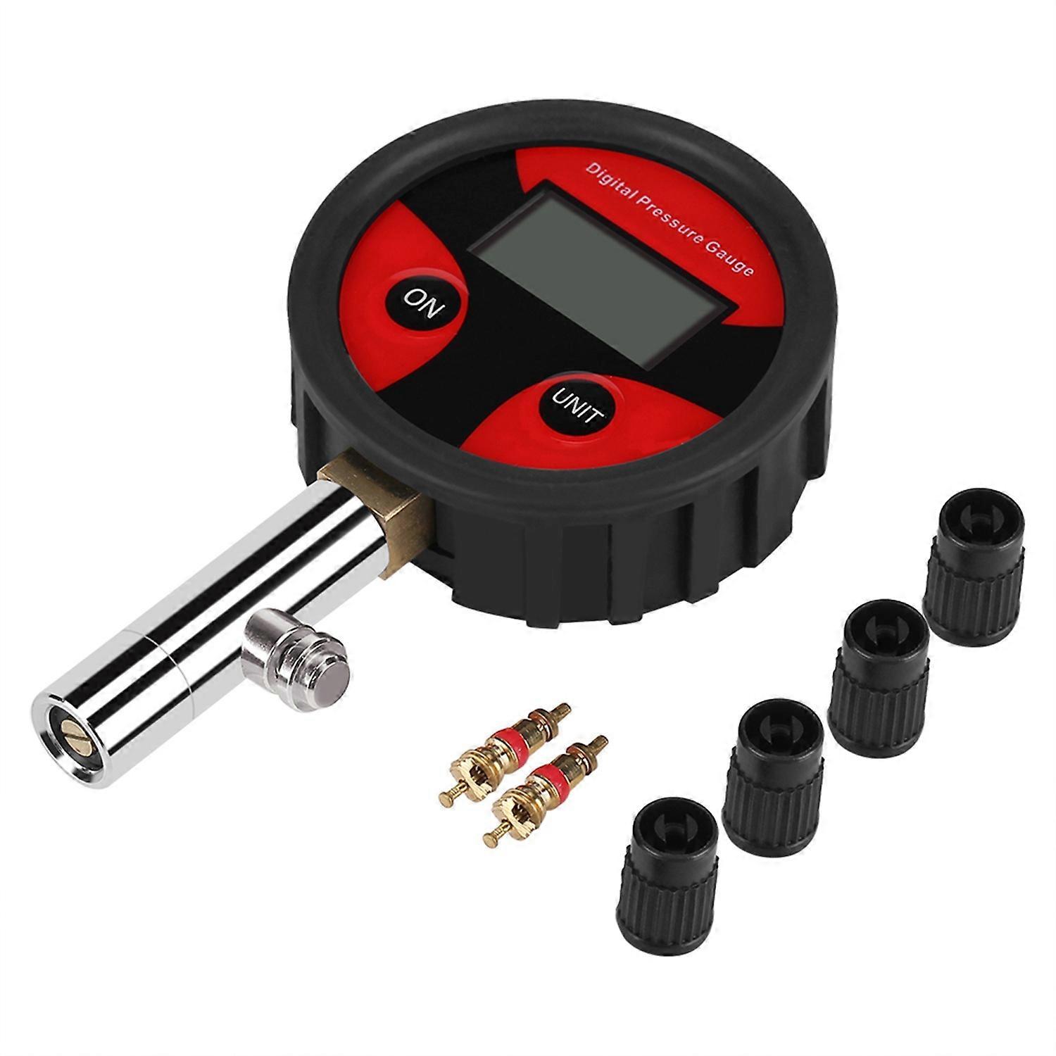 0~200PSI Digital Tire Pressure Gauge with Tyre Valve and Caps for Easy Testing and Reading