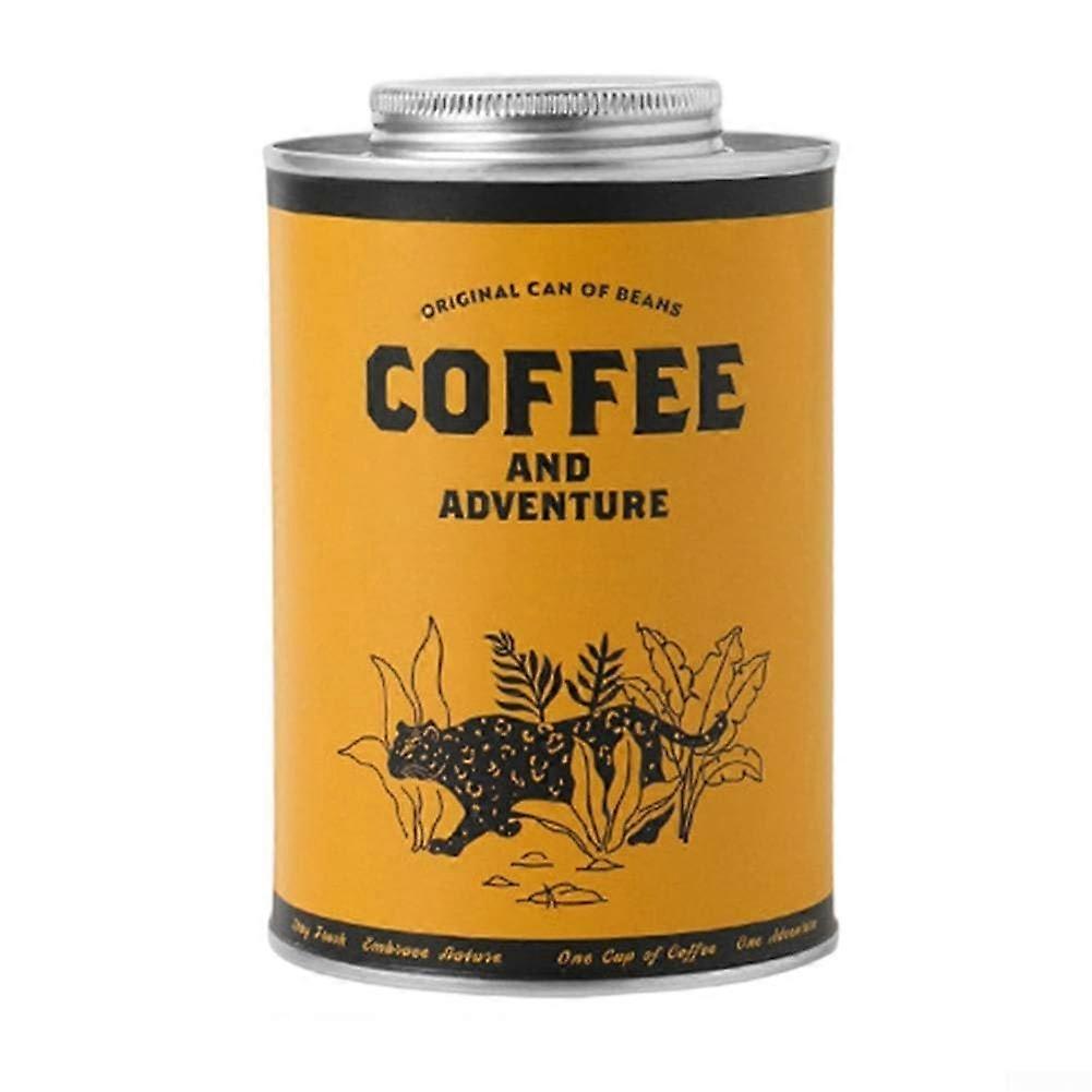 Tinplate Airtight Storage Jar 150g Capacity For Coffee, Tea, And Spices, Sealed Lid, Model D