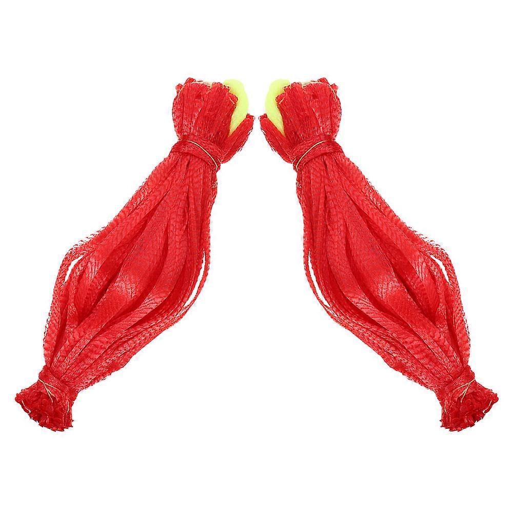 Rectangular Fruit Mesh Bags For Household Use Breathable Design Hanging Storage 200Pcs Red Nylon