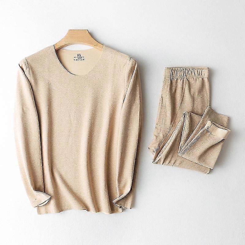 Mens Thermal Underwear Set Base Layer Fleece Lined Soft Top Bottom