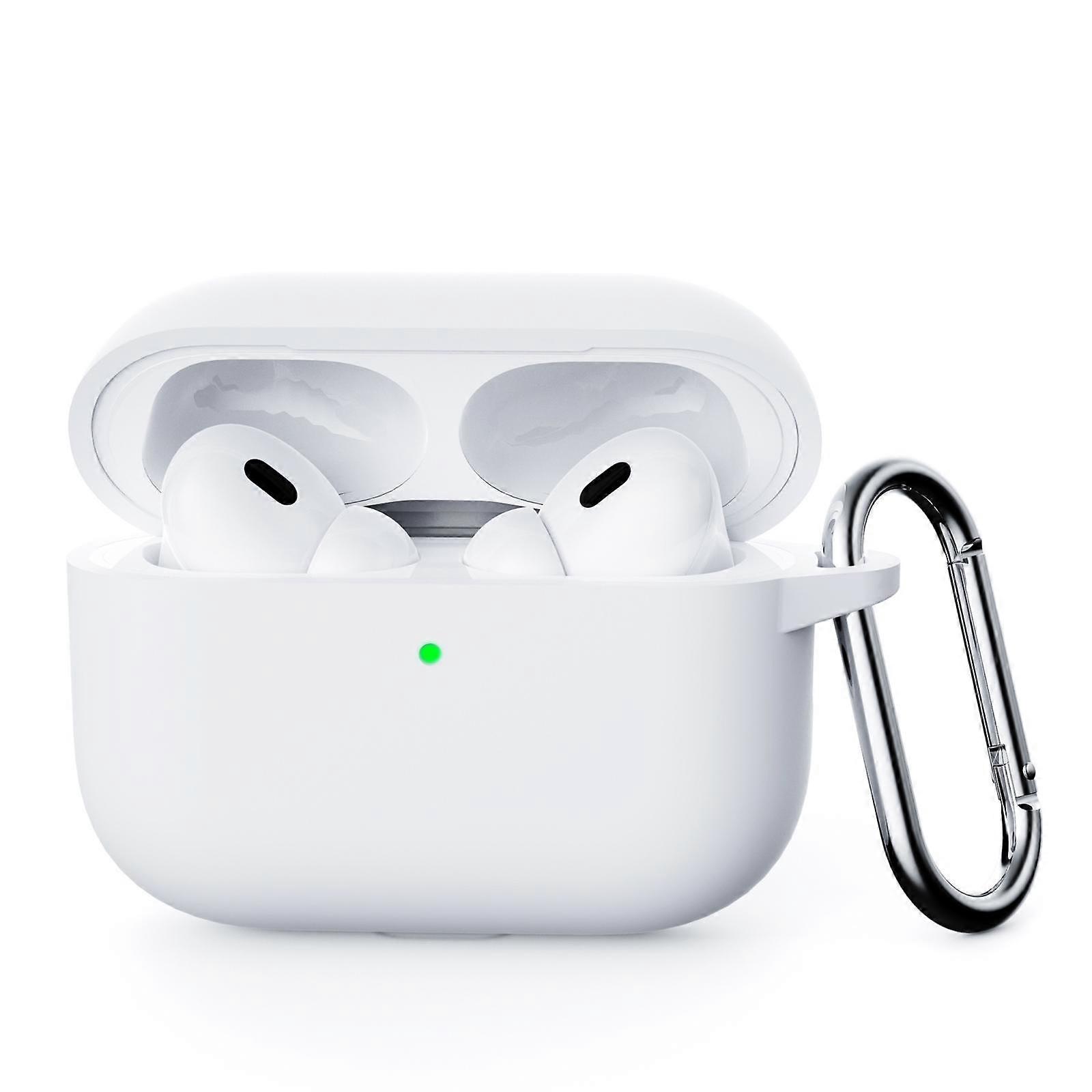 Simple Solid Color Silicone Protective Cover with Hook For AirPods Pro 3