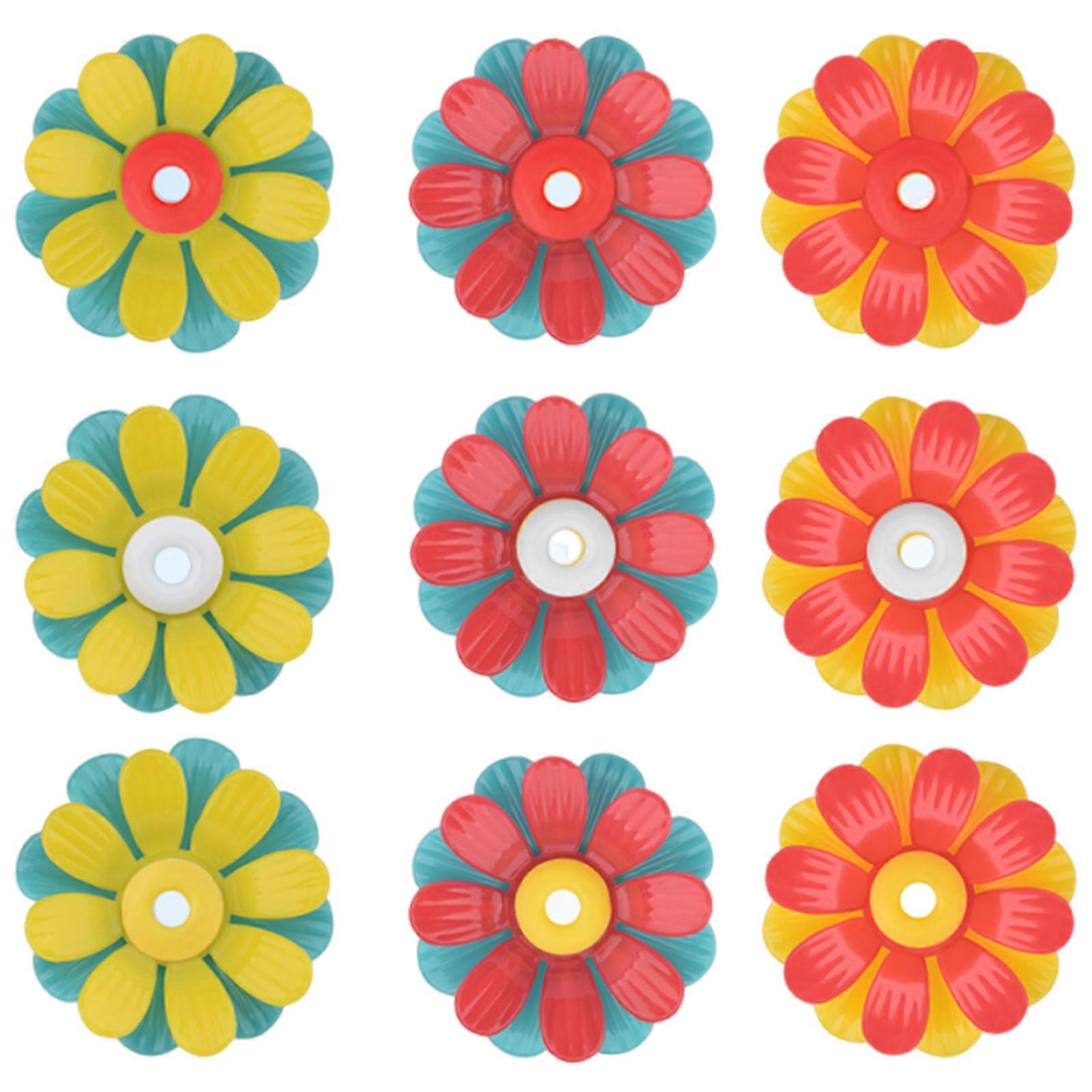 Red Hummingbird Feeders Replacement Outdoor Flower Shape Features Bird Attractor Waterer Decorative Flower Multicolor