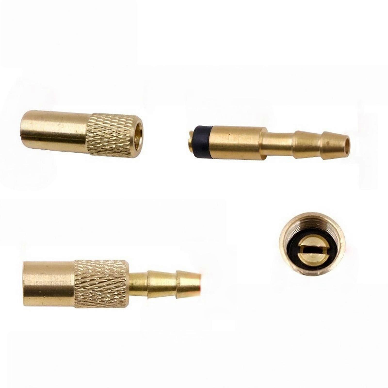 Quick Connection Threaded Copper Air Chuck Adapter Inflation Nozzle Fit for Tire Valves on Automobiles Bikes Motorcycles Multicolor