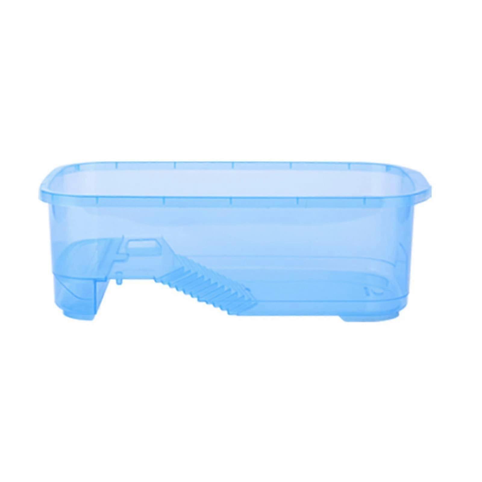 Multifunctional Turtle Feeding Box With Basking Platform Habitat Small Reptiles