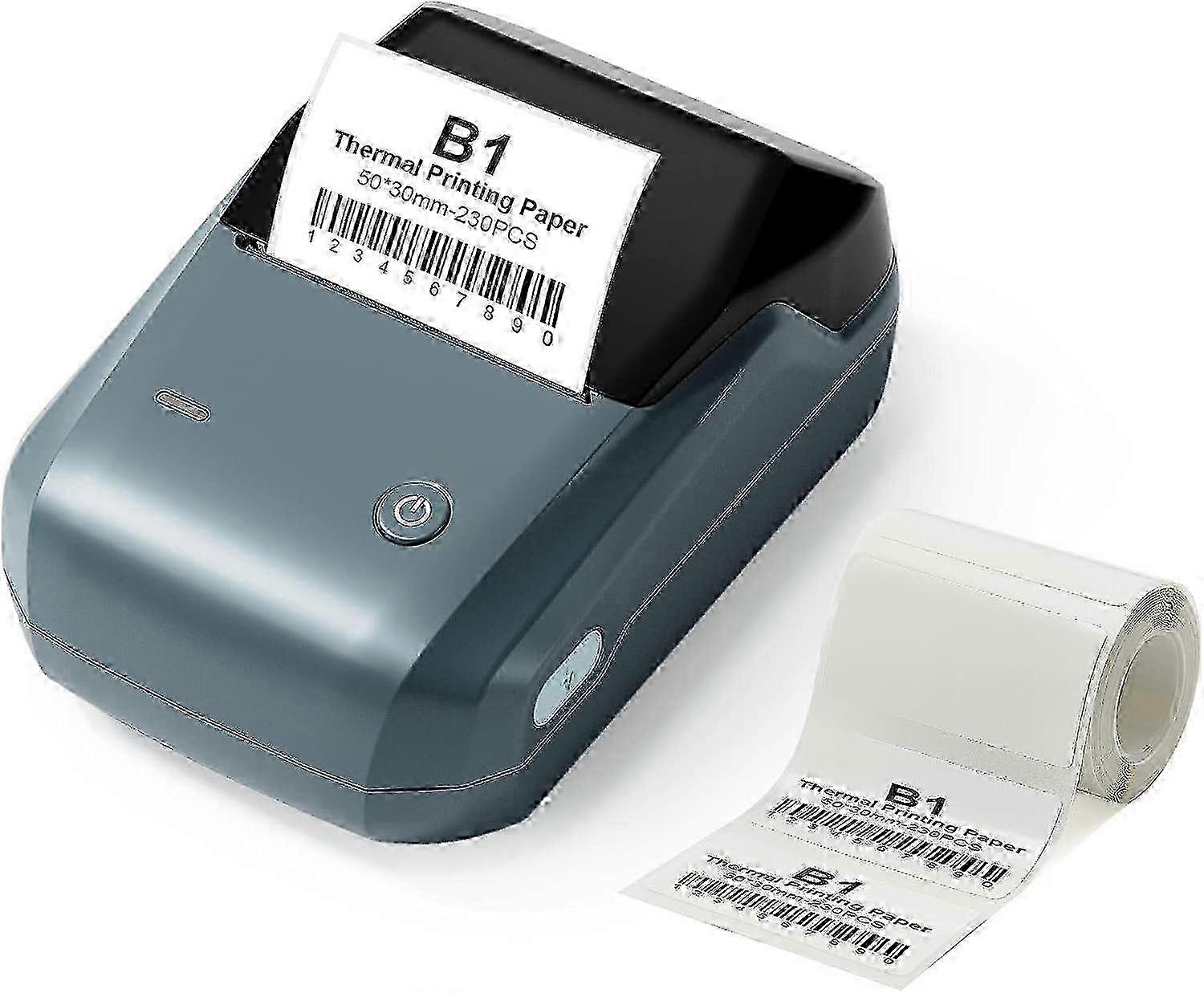 50mm B1 label printer with ribbons, Bluetooth thermal label maker for small businesses, suitable for barcodes and price texts, compatible with iO