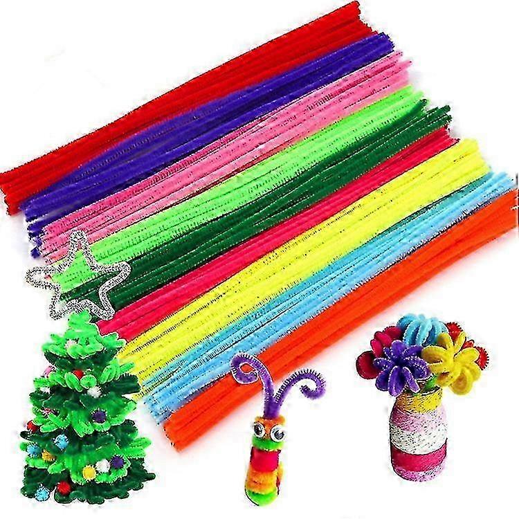 100pcs Creative Colorful Twisted Rod Stick DIY Twisting Bar, Handcraft Fluffy Bar DIY Bouquet Weaving Material