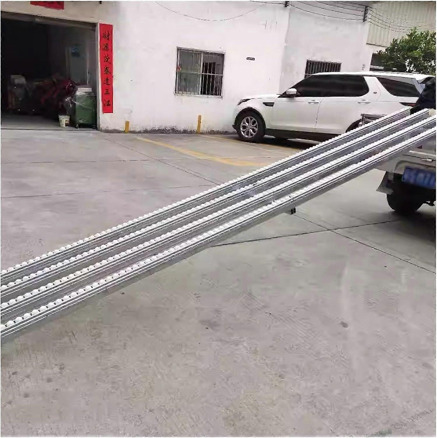 Roller Conveyor Track with Plastic Wheels for Warehouse Loading and Unloading, 40cm x 120cm Silver