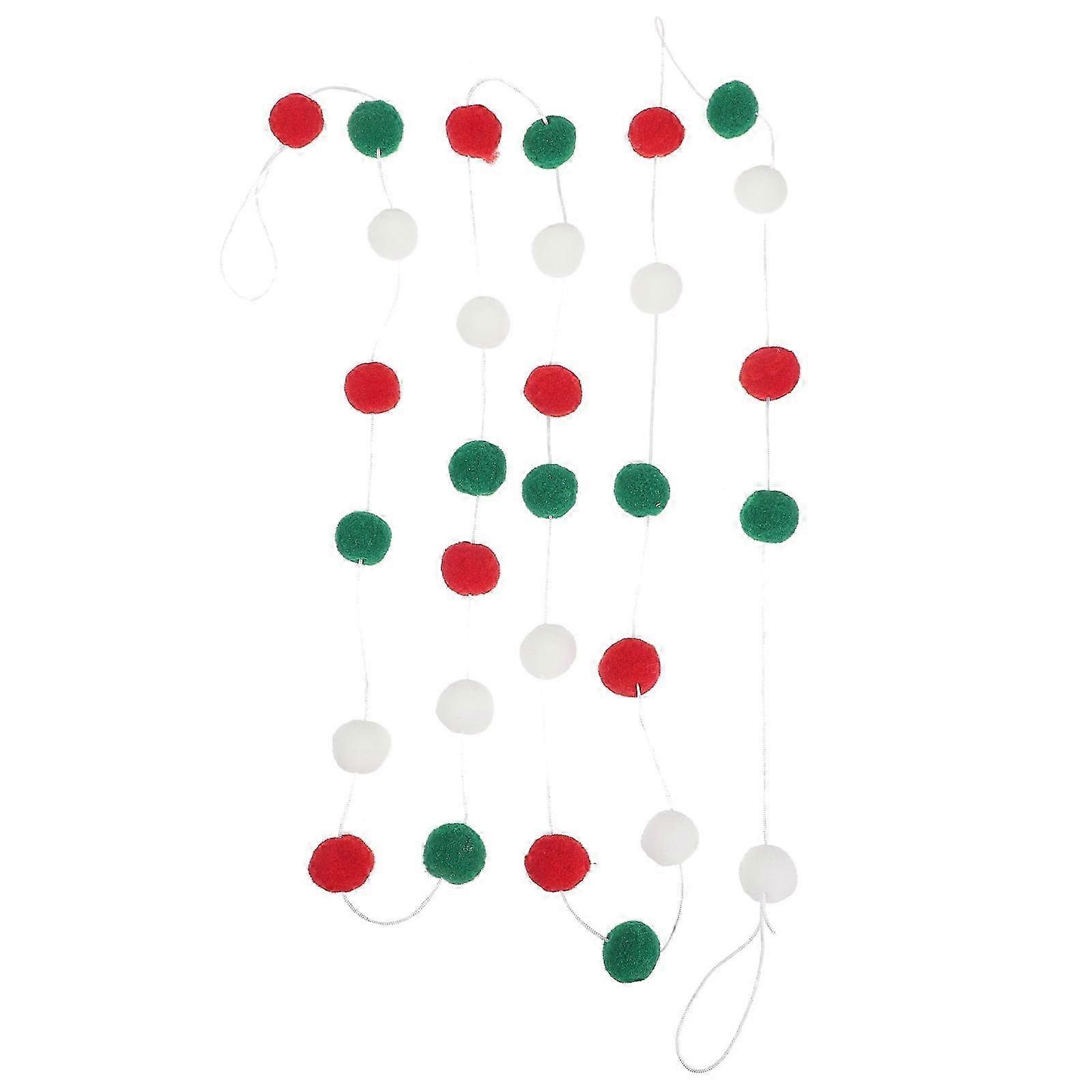 Pom Garland for Christmas Window Display Decorations