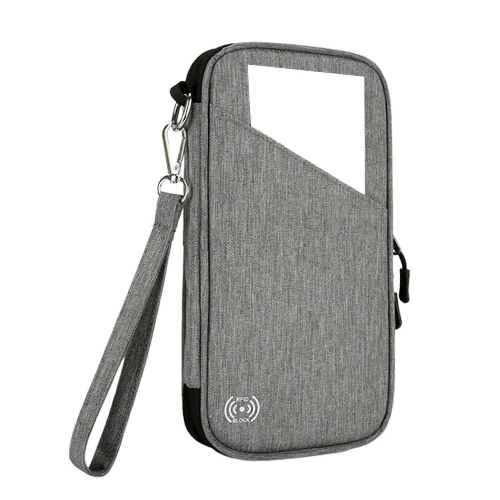 Stylish Document Organizer with Blocking for Frequent Traveler Carry Your Important Papers in Style  Gray