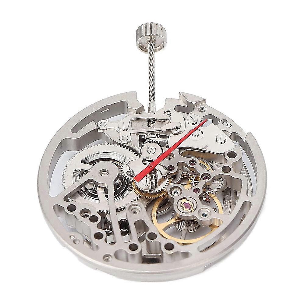 Automatic Mechanical Watch Movement,DIY Automatic Hollow Watch Movement with Plastic Storage Box ForOld Part Replacement