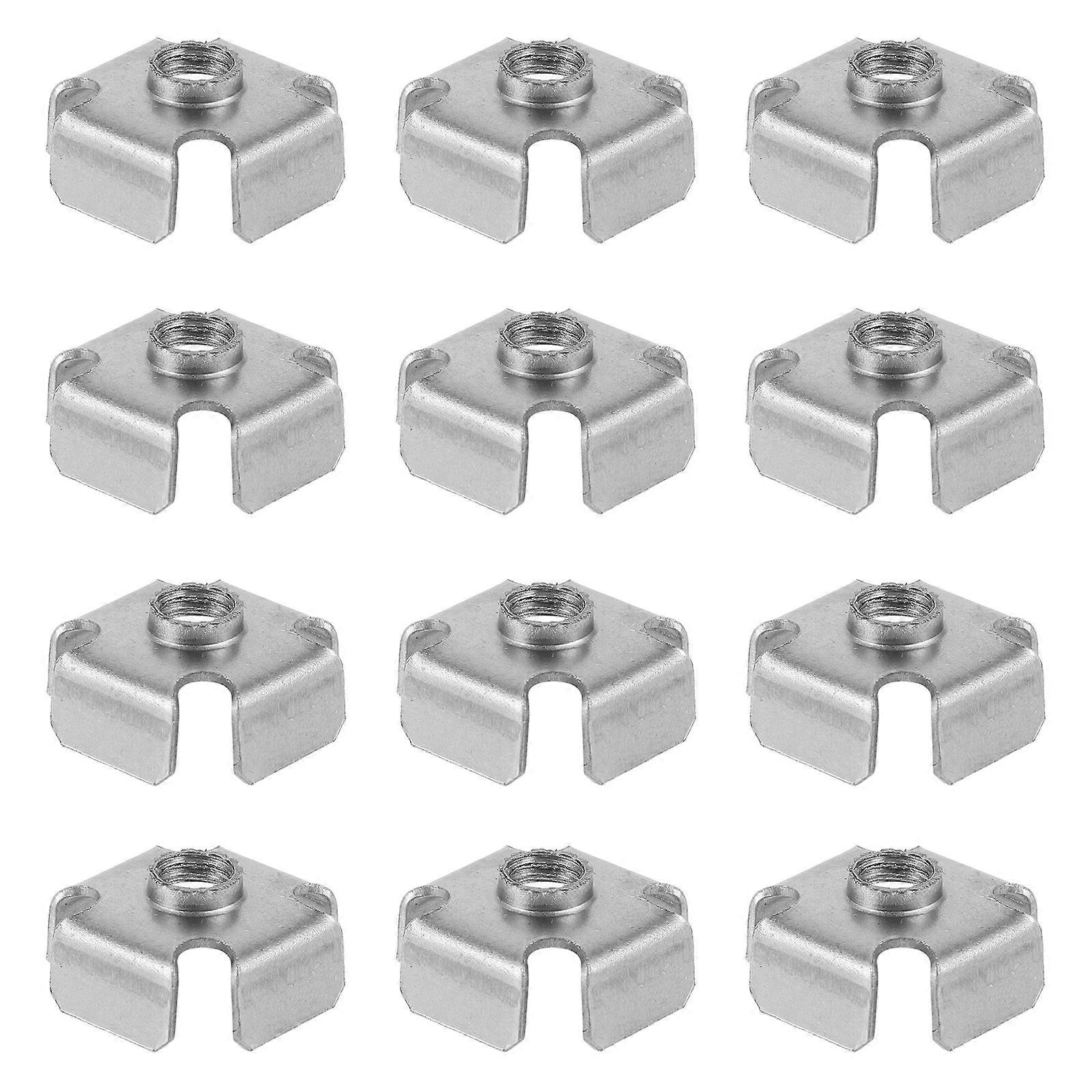 50Pcs Threaded Nut Inserts For Square Tubing Repairs Durable Metal Design For Easy Upgrades 2.00X2.00X1.00CM