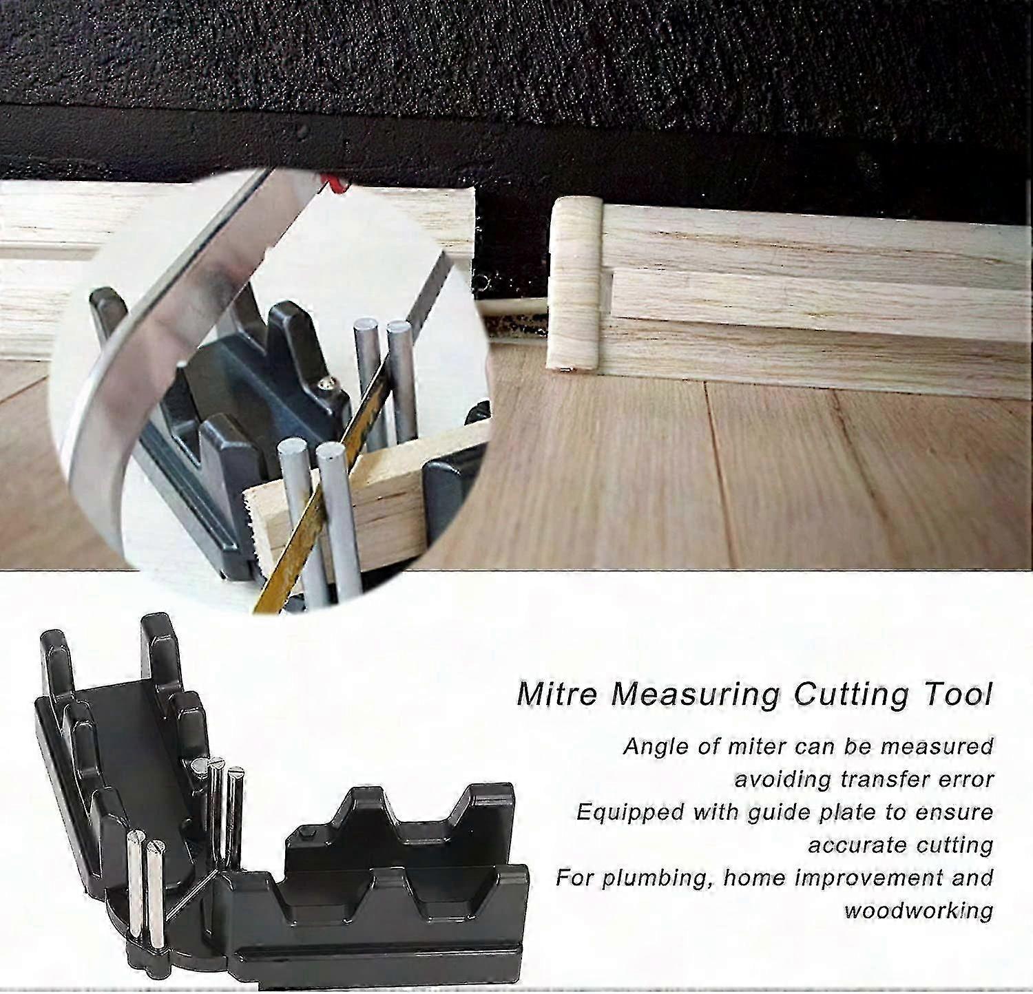 2 in 1 Miter Angle Cutter Tool with Guide Pin Protractor for Woodworking