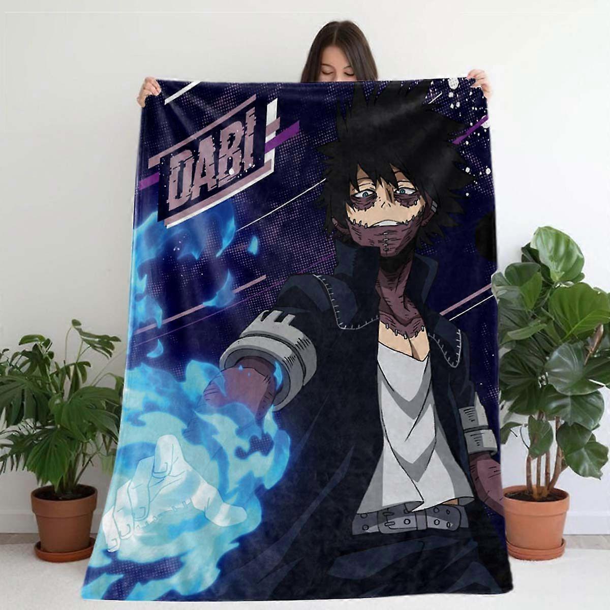 Soft Flannel Blanket with Cute Anime Hero-Themed Patterns - Cozy Bedspread, Sofa Throw & Nap Blanket for & Rooms, Durabl-AZXRT442