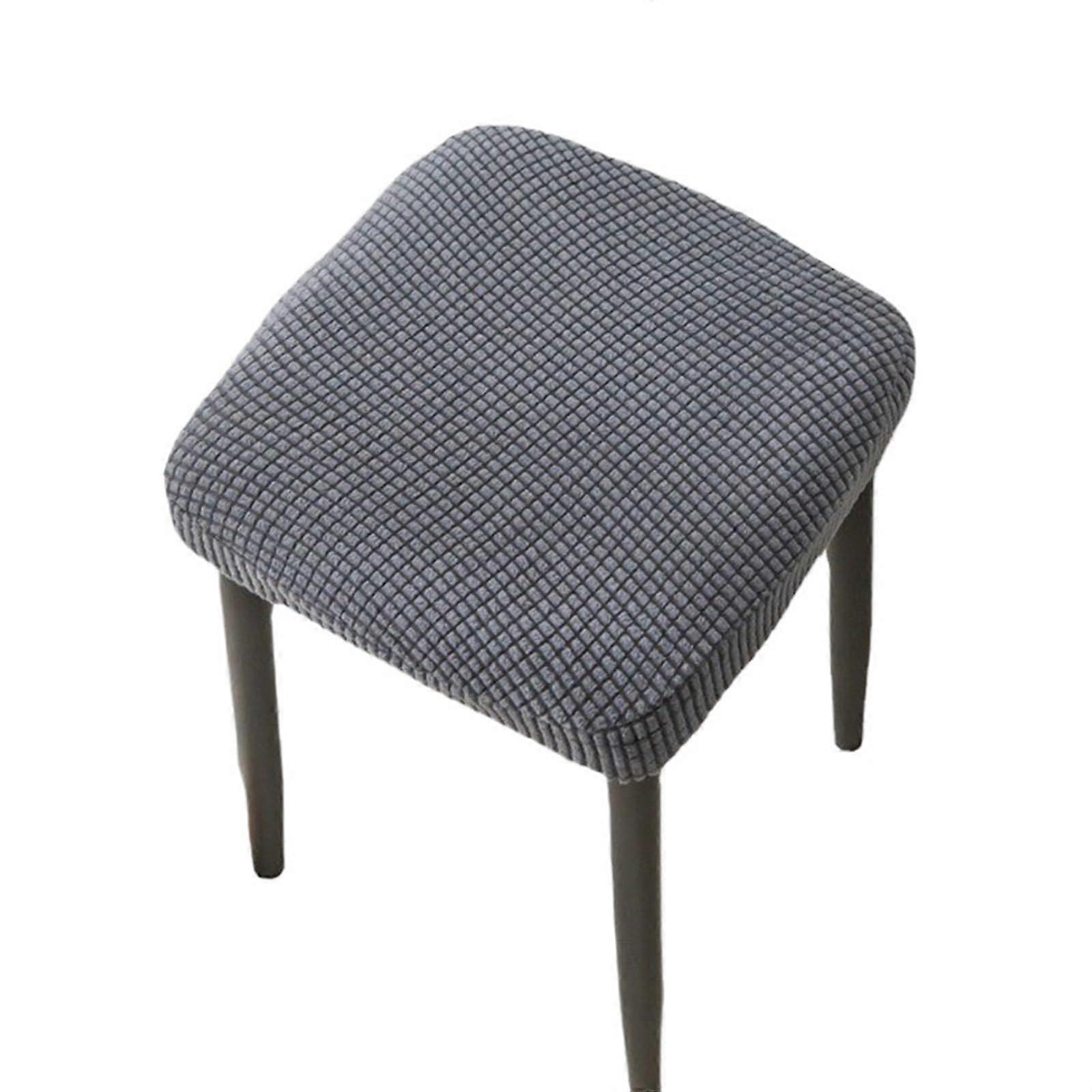 Footstool Cover Removable Elasticized Square 35cm X 35cm X 2cm Solid Color Fits 35cm Square Footstool