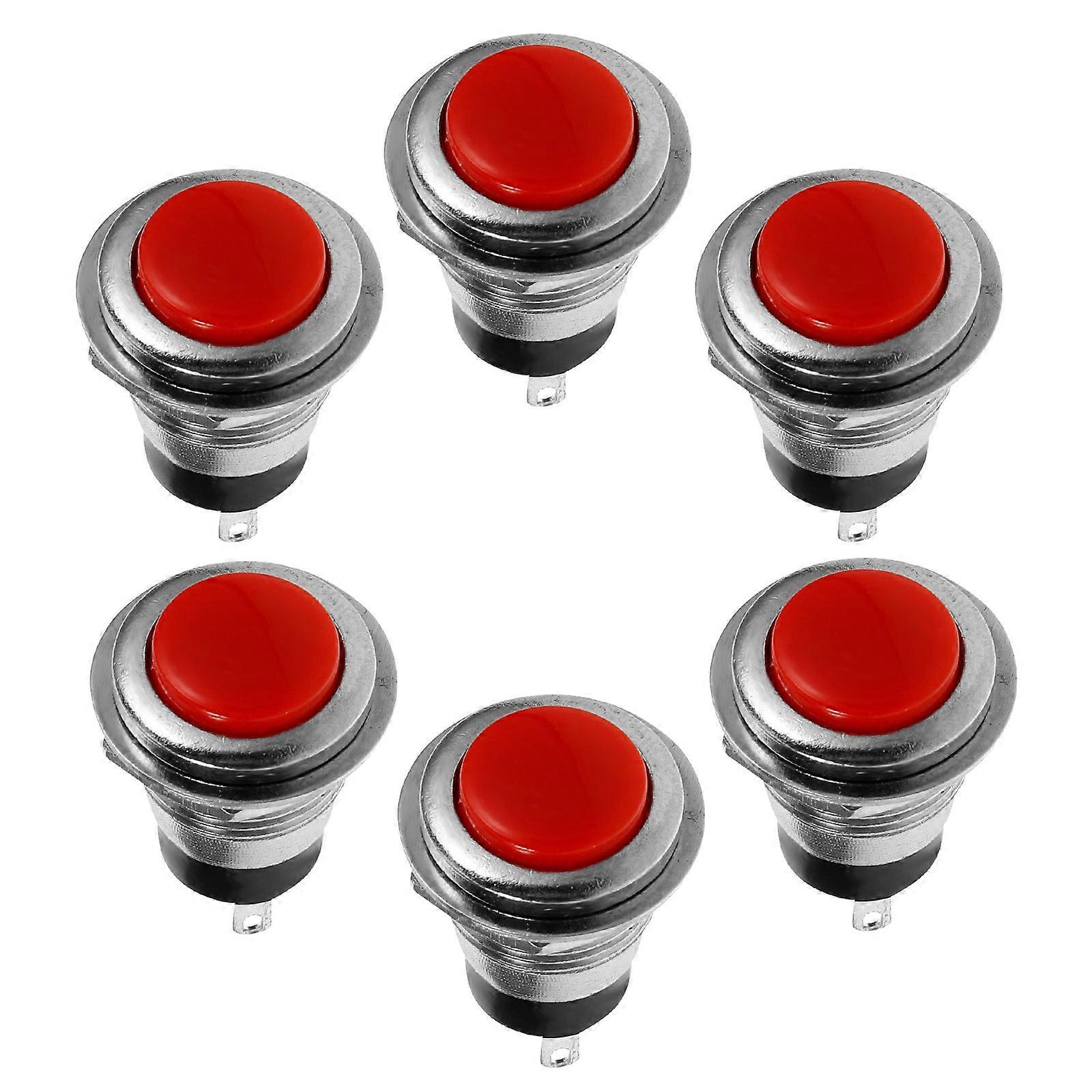 6Pcs Electric Power Button Switch Momentary Push Button for Vehicle Use