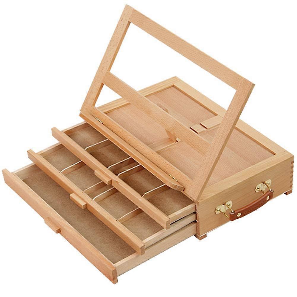 Desk Table Easel with Adjustable Angle and Storage Drawer for Canvas Painting and Sketching