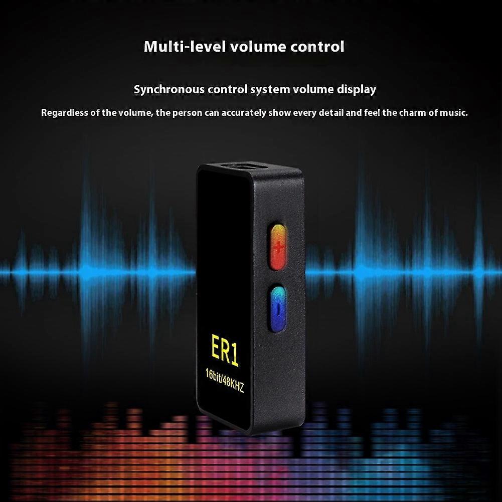 Headphone Amplifier HIFI Decoding Phone Sound Card 16bit/48kHz Portable Audio Decoder for Mac/Windows/IOS/Android