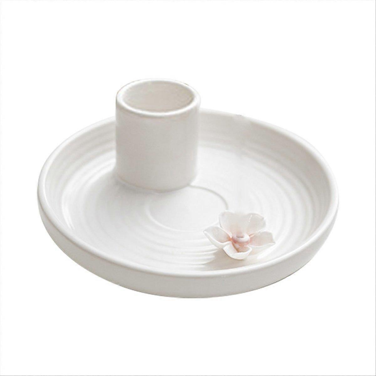 White Icense Holder,Ceramic Incense Holder,Scent Wood Stand