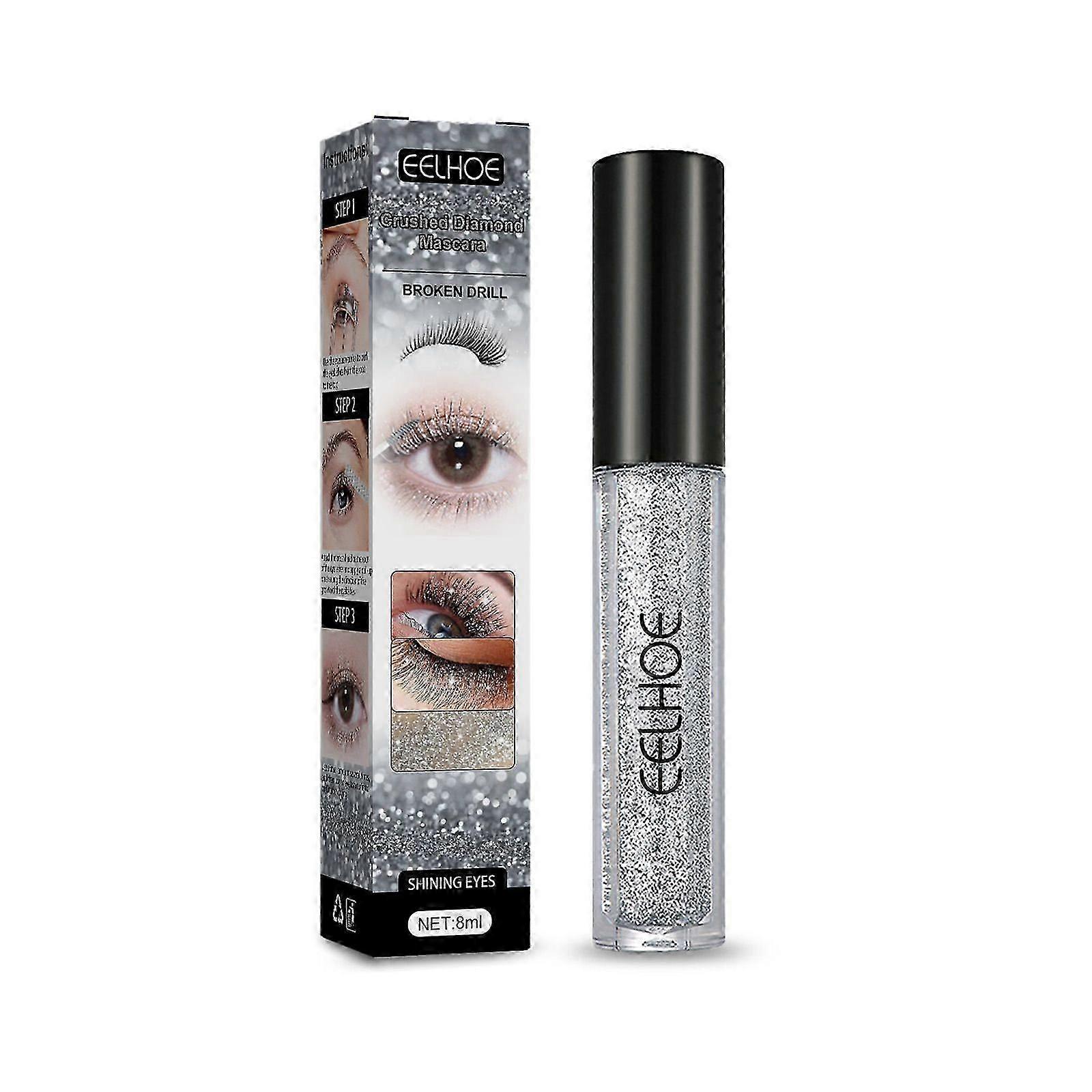 Crushed Diamond Mascara  Instant Dry, Sparkling Lash Shine, Nourishing  LongLasting 8ml
