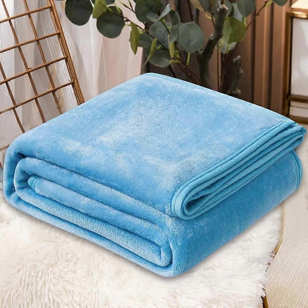 Super Soft Warm Solid Warm Micro Plush Fleece Blanket Throw Rug Sofa Bedding 70x100cm