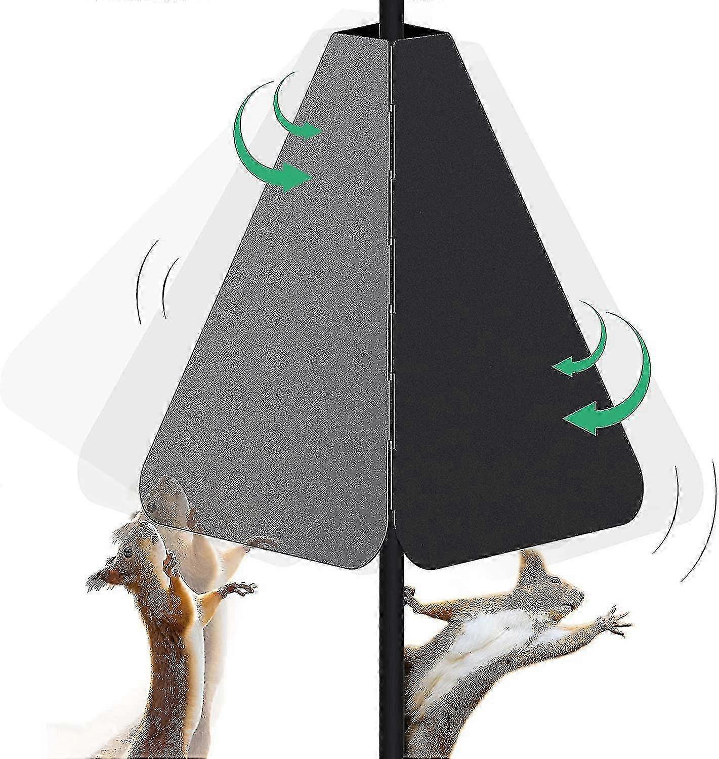 Double-protection squirrel barrier, squirrel-proof, suitable for outdoor bird feeder poles and bird feeder squirrel-proof devices.