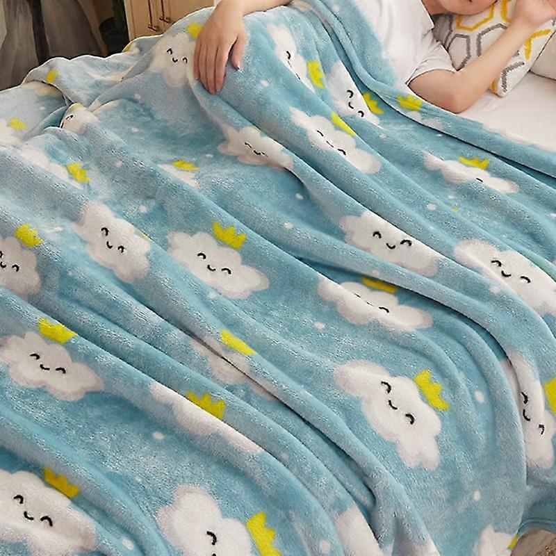 Flannel Blanket 60x80 Ultra Soft Plush Throw for Couch Bed Sofa Warm Breathable All Seasons