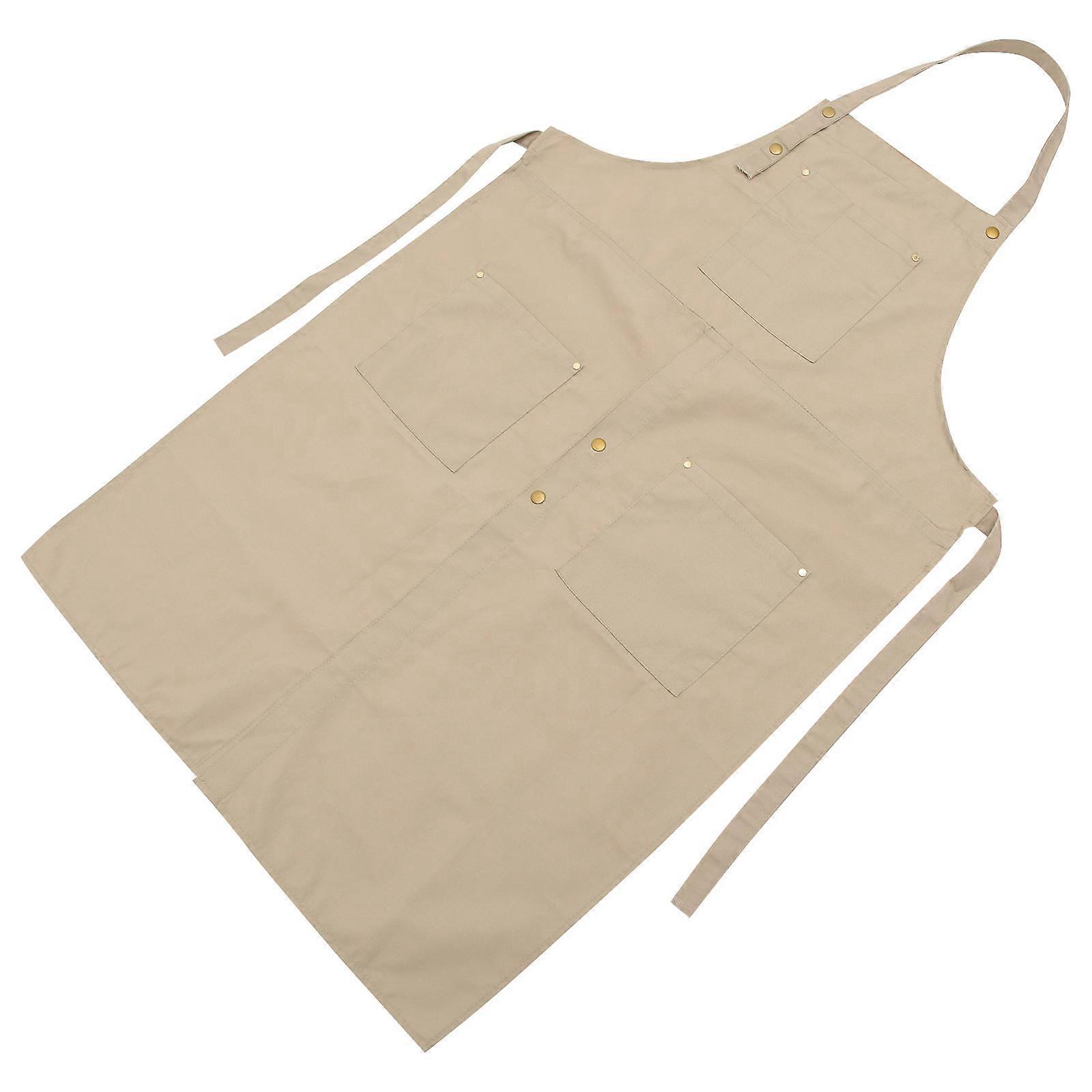 Oil Proof Apron Chef Apron Multi-purpose Apron Painting Apron with Pockets